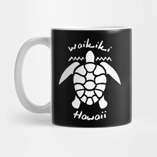 Sea Turtle Silhouette Design | Waikiki, Hawaii by TMBTM